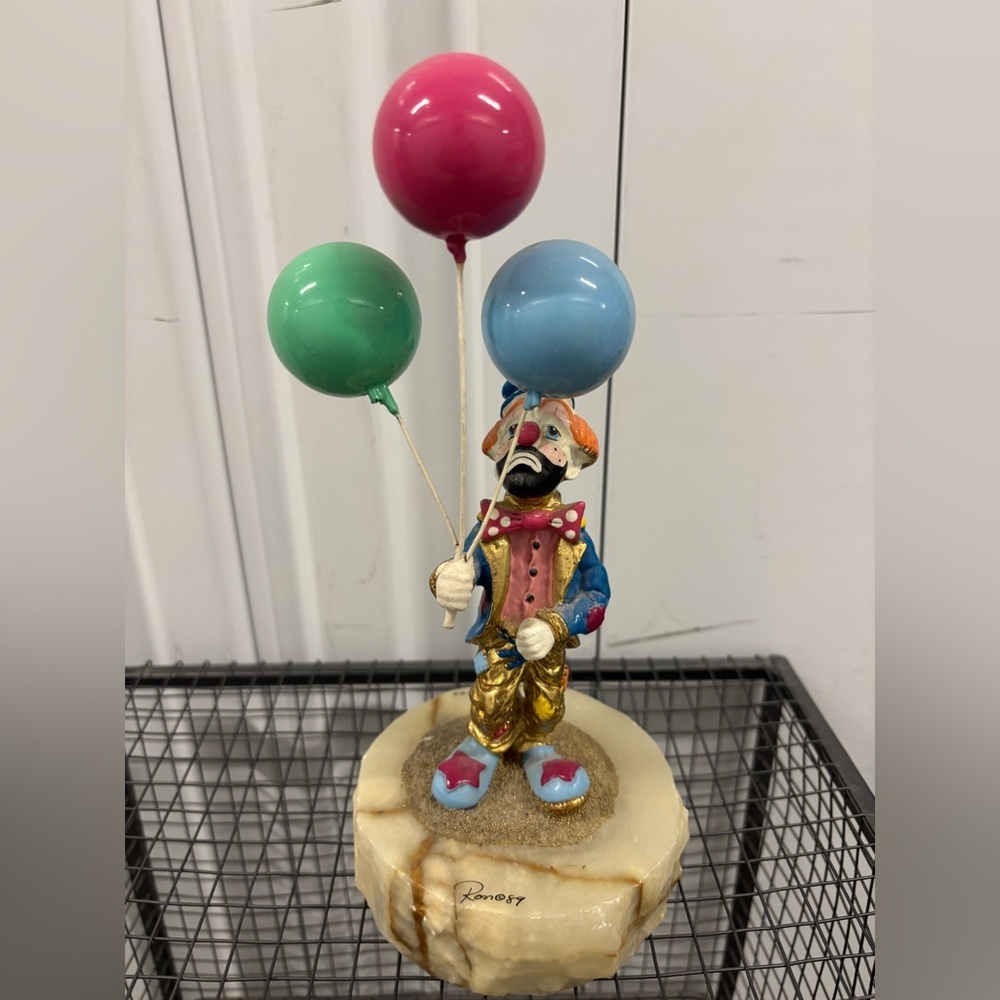 Ron Lee 1988 Sad Clown With Balloons Hobo Joe Numbered signed